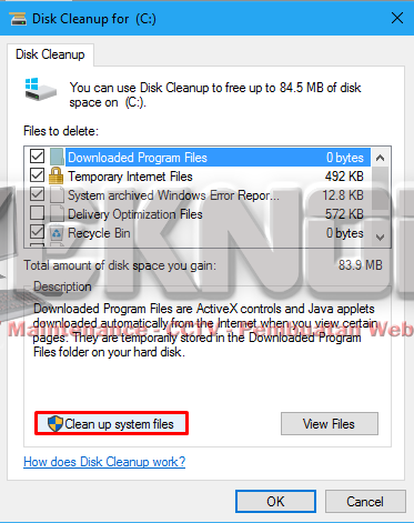 Meluangkan Space Atau Ruang Di Disk C Yang Penuh