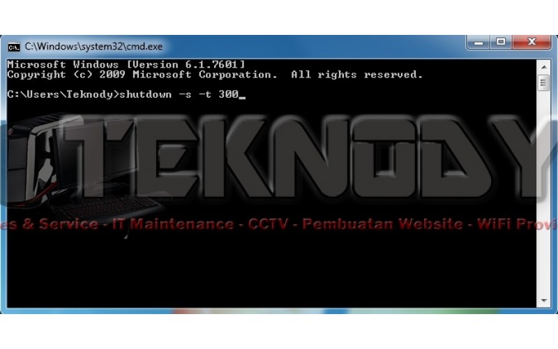 Auto Shutdown Windows Dengan Timer Menggunakan Cmd