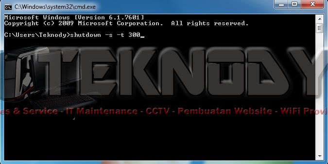 Auto Shutdown Windows Dengan Timer Menggunakan Cmd
