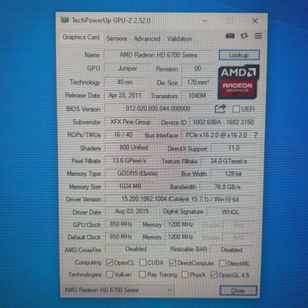 XFX Radeon HD 6770 HD6770 1 GB GDDR5 128 Bit - Gambar 5