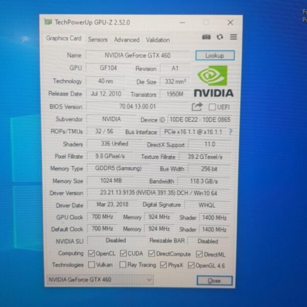 GALAXY GeForce GTX 460 GTX460 1GB GDDR5 256 Bit - Gambar 5