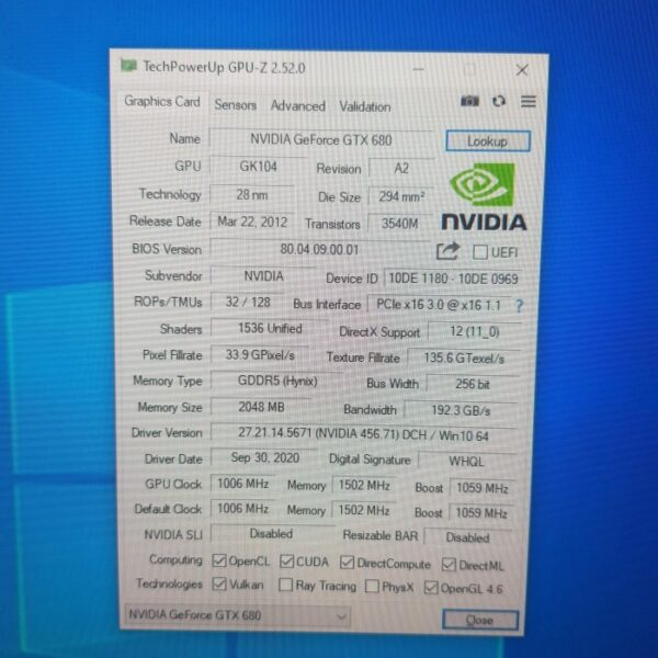 NVIDIA GeForce GTX 680 GTX680 2GB GDDR5 256 Bit - Gambar 5