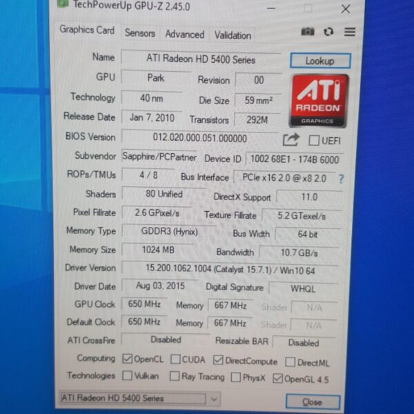 SAPPHIRE Radeon HD 5470 HD5470 1GB GDDR3 64 Bit - Gambar 5