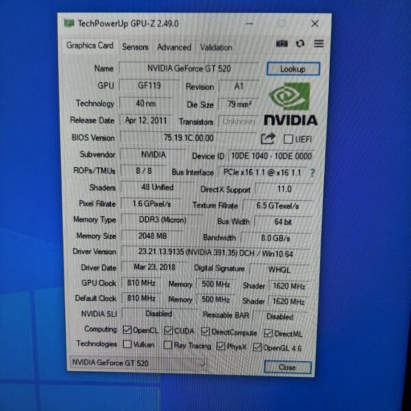 GALAXY GeForce GT 520 GT520 2GB GDDR3 64 Bit - Gambar 5
