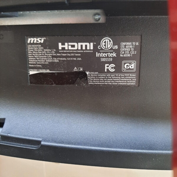 MSI Optix G24C FHD 1080p 144Hz FreeSync Curved Gaming Monitor - Gambar 4