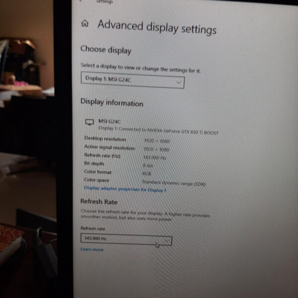 MSI Optix G24C FHD 1080p 144Hz FreeSync Curved Gaming Monitor - Gambar 5