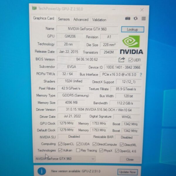 EVGA GeForce GTX 960 GTX960 4GB GDDR5 128 Bit - Gambar 5
