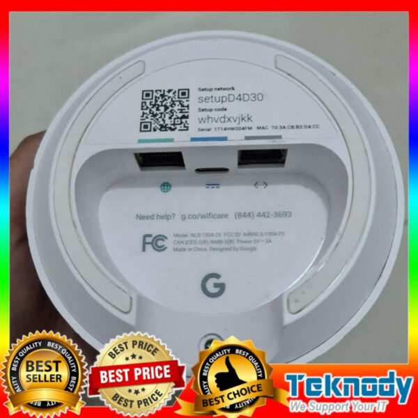 Google Wifi NLS-1304-25 1200Mbps Wireless Router White Dual Band Mesh - Gambar 4