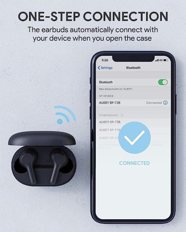 Aukey EP-N5 TWS Earphone Headset Earbuds Bluetooth Soundstream - Gambar 6