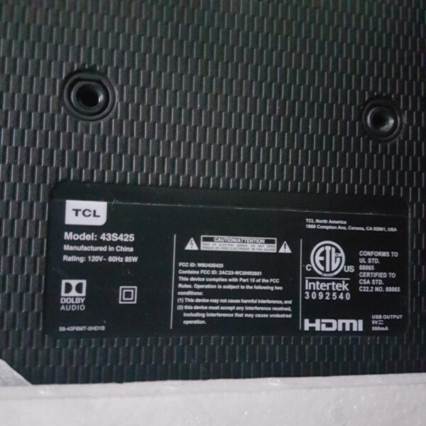 TV TCL 43 Inch CLASS 4-SERIES 4K UHD HDR ROKU SMART TV 43S425 - Gambar 3