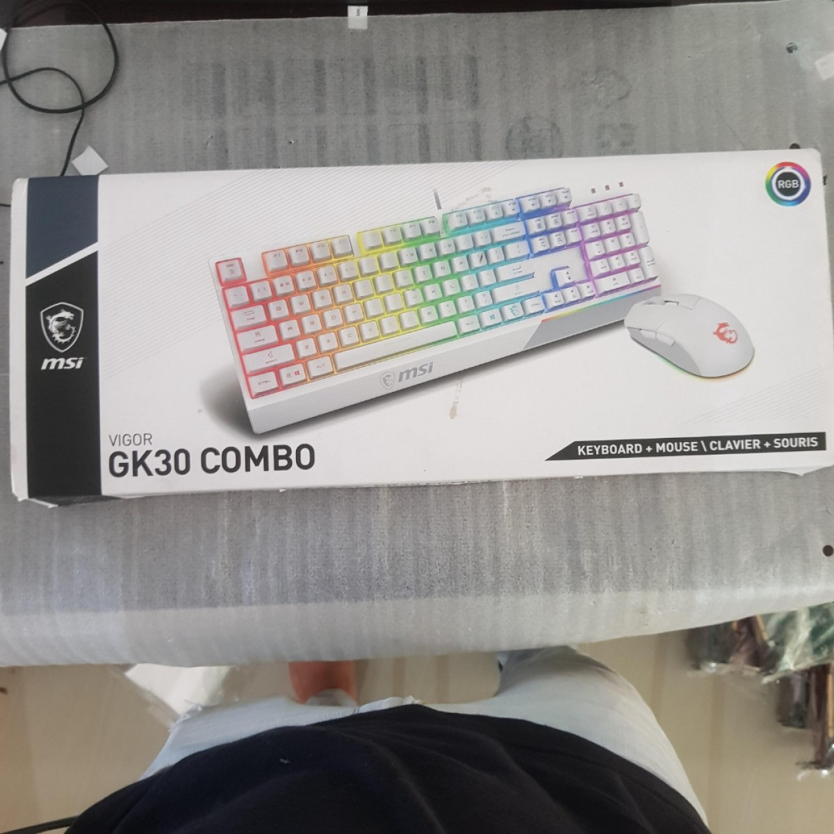 Keyboard Mouse MSI Vigor GK30 White Clutch GM11 Mouse RGB Combo White