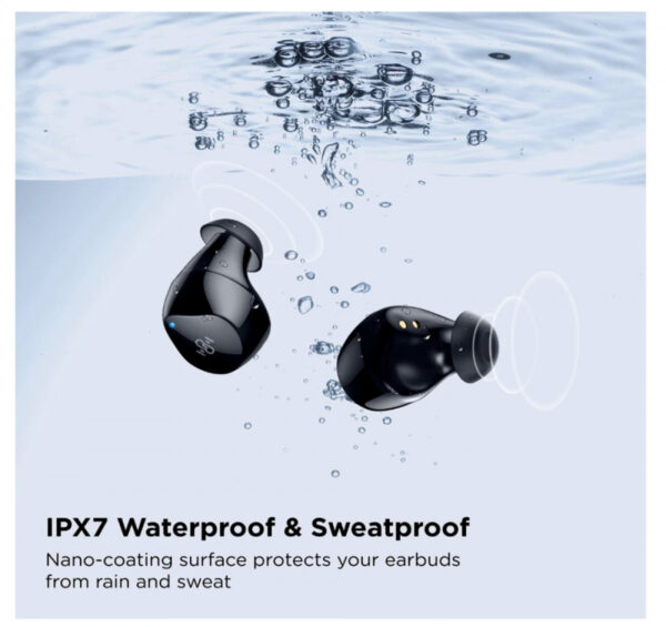 Boltune Bluetooth 5.0 Earbuds with Portable Charging Case, USB-C Quick Charge, Touch Controls, IPX7 Waterproof, Built in Mic Hi-Fi - Gambar 3