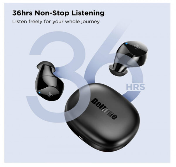 Boltune Bluetooth 5.0 Earbuds with Portable Charging Case, USB-C Quick Charge, Touch Controls, IPX7 Waterproof, Built in Mic Hi-Fi - Gambar 4