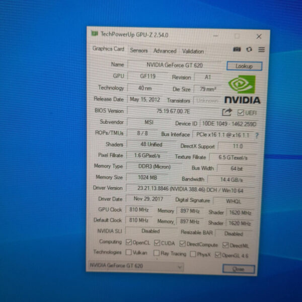 MSI GeForce GT 620 GT620 1GB GDDR3 64 Bit - Gambar 5