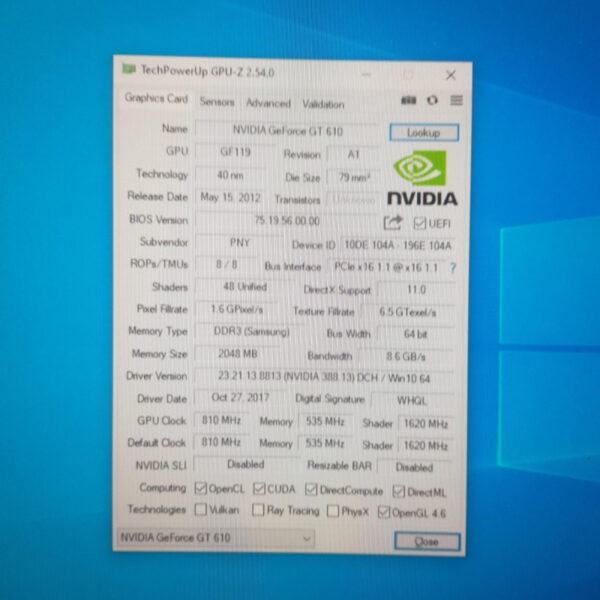 PNY GeForce GT 610 GT610 2GB GDDR3 64 Bit - Gambar 5