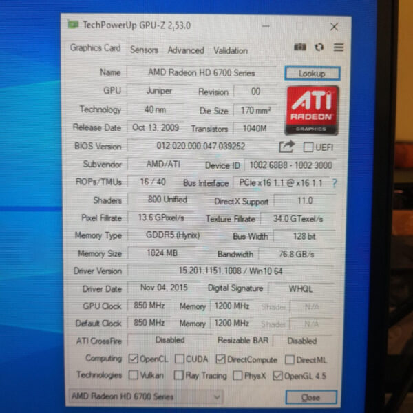 AMD Radeon HD 6770 HD6770 1GB GDDR5 128Bit - Gambar 5