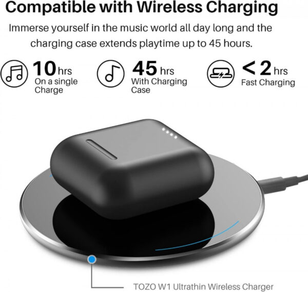 Tozo T6 Touch Control Premium Deep Bass TWS Earphone Earbud Bluetooth - Gambar 8