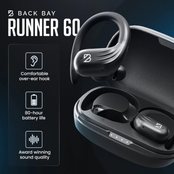 Back Bay Runner 60 TWS Earphone Headset Earbuds Bluetooth - Gambar 5