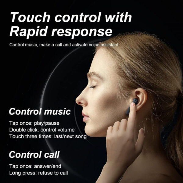HITEBLAZ L50 Extra Bass Dual 8MM Driver TWS Earphone Earbud Bluetooth - Gambar 4