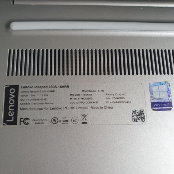 Laptop Lenovo Ideapad 330S-15ARR Ryzen 5 2500U Vega 8 8GB 1TB HDD - Gambar 6