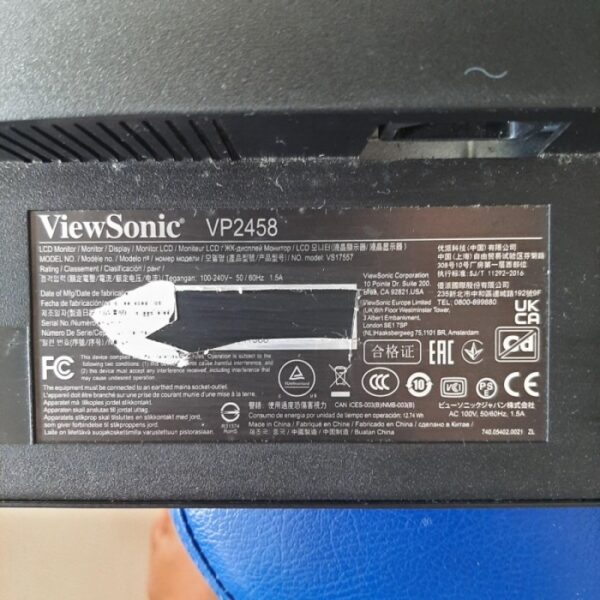 ViewSonic VP2458 FHD 1080p 75Hz IPS sRGB Professional Monitor - Gambar 4