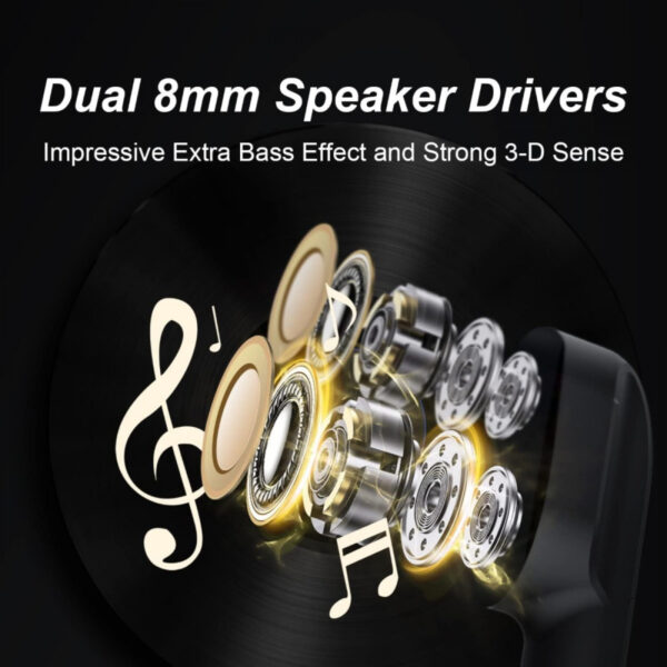 HITEBLAZ L50 Extra Bass Dual 8MM Driver TWS Earphone Earbud Bluetooth - Gambar 5