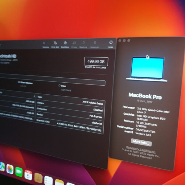 MacBook Pro 15 2017 A1707 Touchbar i7 QuadCore 2.9 GHz 16GB DDR3 500GB - Gambar 4