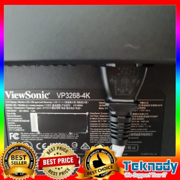 LED ViewSonic VP3268-4K 4K 3840x2160 HDR10 IPS Professional Monitor - Gambar 3