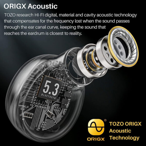 Tozo T6 Touch Control Premium Deep Bass TWS Earphone Earbud Bluetooth - Gambar 5