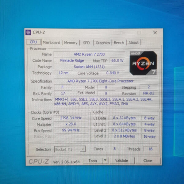 AMD Ryzen 7 2700 8 Core 3.2 Boost 4.1 GHz Socket AM4 - Gambar 3