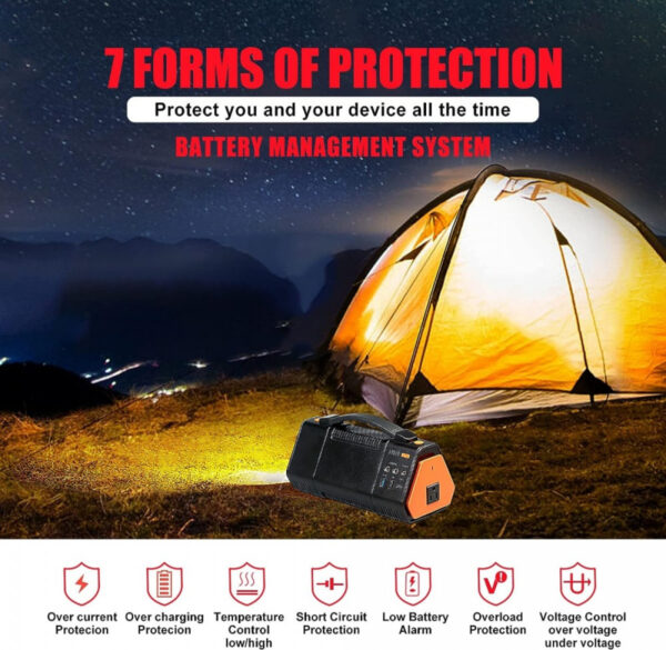 Rorood T102 46800mAh 120W Portable UPS Generator Power Station Batt - Gambar 6