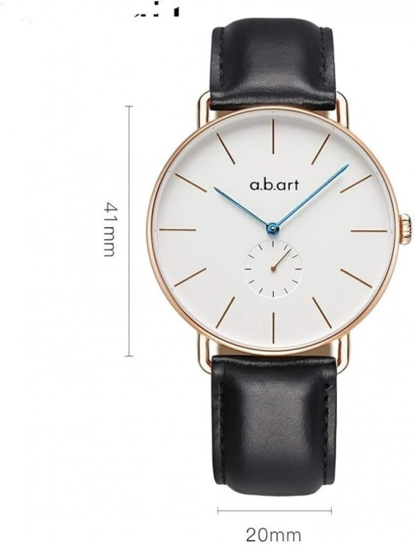 a.b.art Swiss FR41-001-1L Quartz 41mm Stainless Leather Jam Tangan - Gambar 7