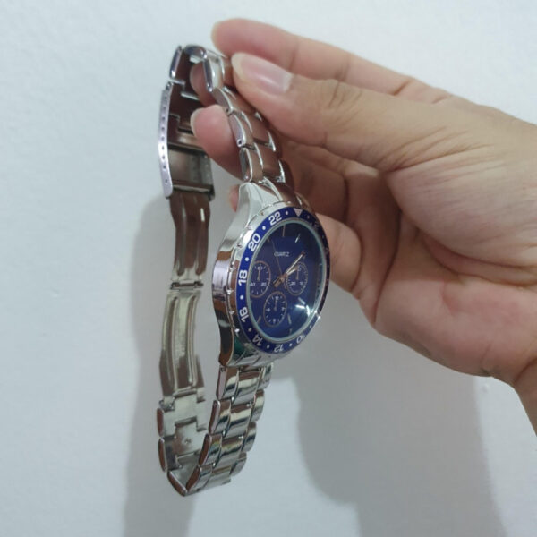BWC SR626SW Men Stainless Steel Quartz Watch with Blue Dial Jam Tangan - Gambar 4