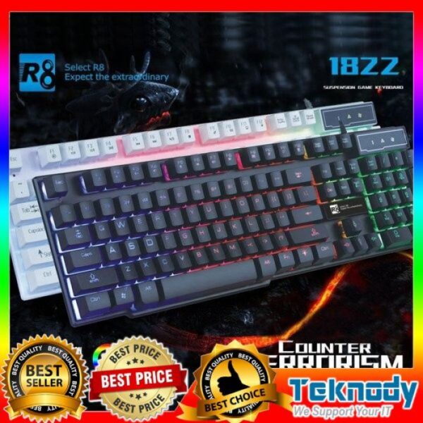 Keyboard Gaming Suspension RGB Backlight R8 1822 R8-1822 - Hitam - Gambar 4