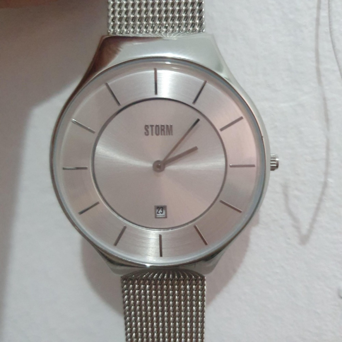 Storm Reese XL 42mm Classic Vintage Stainless Silver Slim Jam Tangan