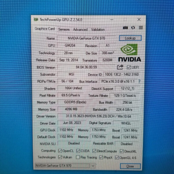 MSI GeForce GTX 970 GTX970 4GB GDDR5 256 Bit - Gambar 5