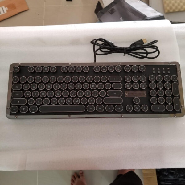 Azio Retro Classic Onyx MK-Retro-L-01-US Wired Mechanical Keyboard - Gambar 2