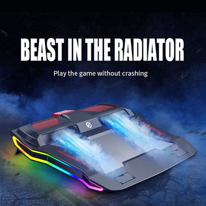 Game Laptop Cooling Pad Cooling Stand Pad Cooling Panel RGB Lighting