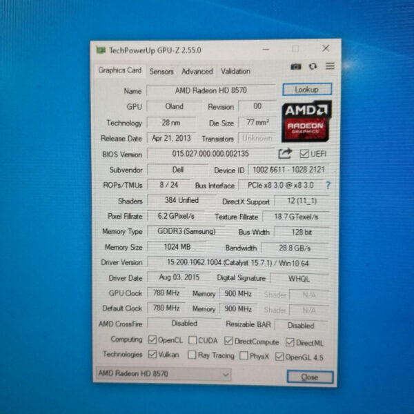 DELL Radeon HD 8570 HD8570 1GB GDDR3 128 Bit T1 - Gambar 5