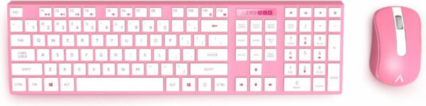 Keyboard Mouse AZIO HUE 2 KM508-PN Pink Wireless Keyboard Mouse Combo - Gambar 2