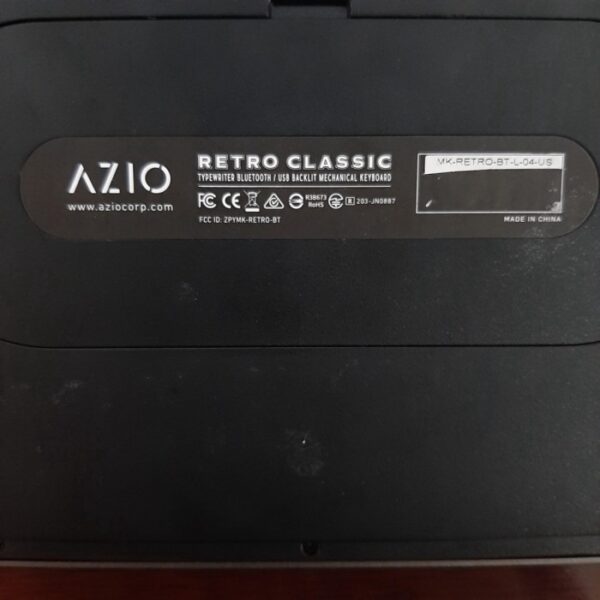 Azio Retro Classic Bluetooth Gunmetal Wireless Wired Leather Vintage Backlit Mechanical Keyboard - Gambar 5