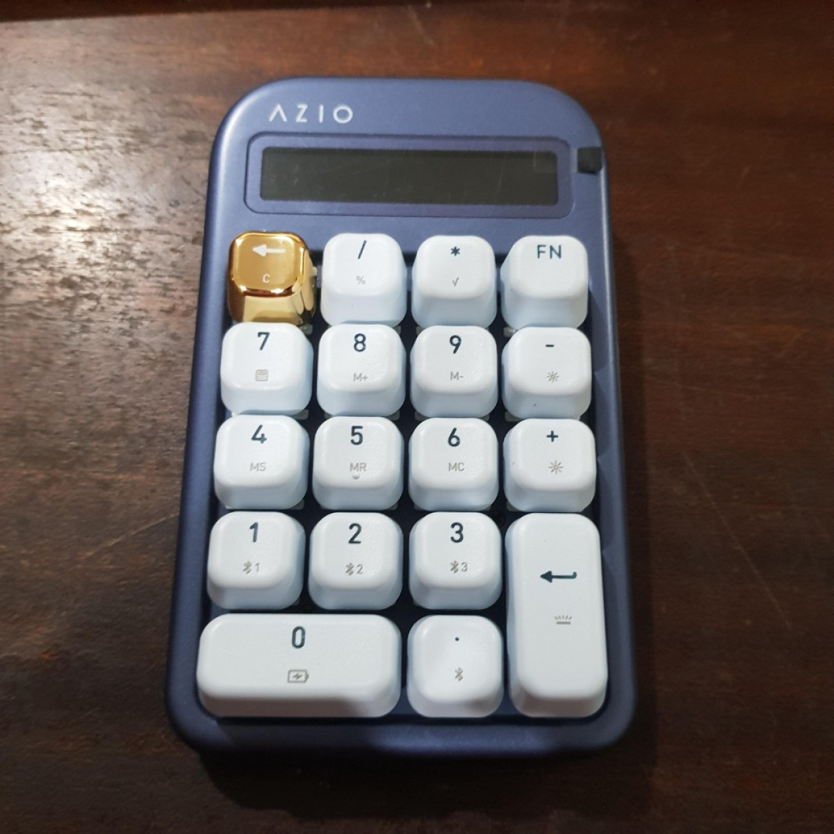 AZIO IZO Numpad Calculator Blue Switch Wireless Backlit Mechanical