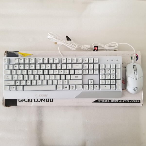 Keyboard Mouse MSI Vigor GK30 White Clutch GM11 Mouse RGB Combo White - Gambar 2