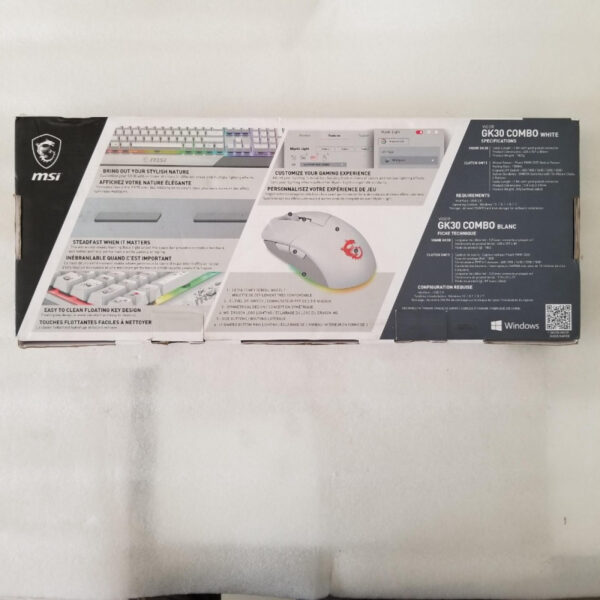 Keyboard Mouse MSI Vigor GK30 White Clutch GM11 Mouse RGB Combo White - Gambar 4