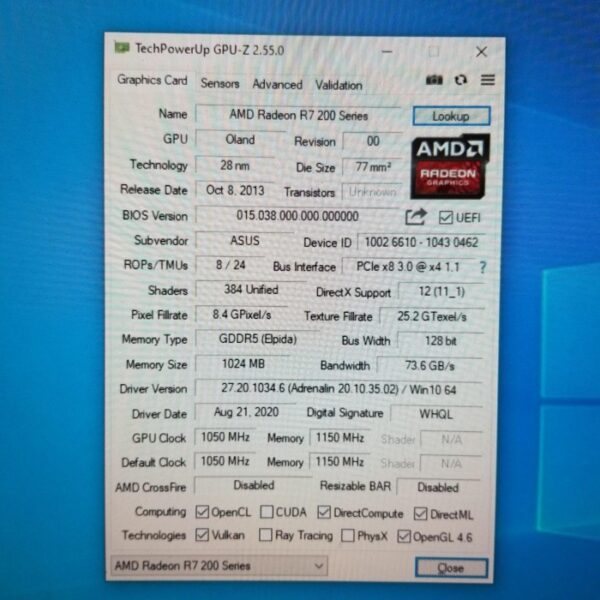 ASUS Radeon R7 250 R7250 1GB GDDR5 128 Bit - Gambar 5