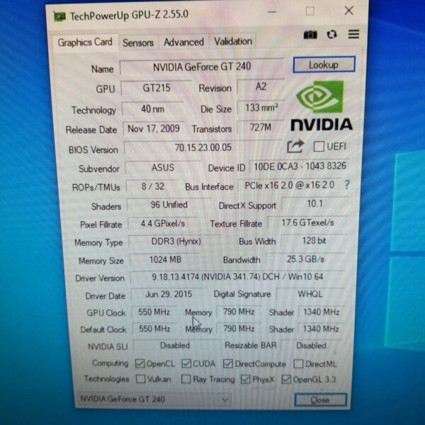 ASUS GeForce GT 240 GT240 1GB GDDR3 128 Bit - Gambar 5