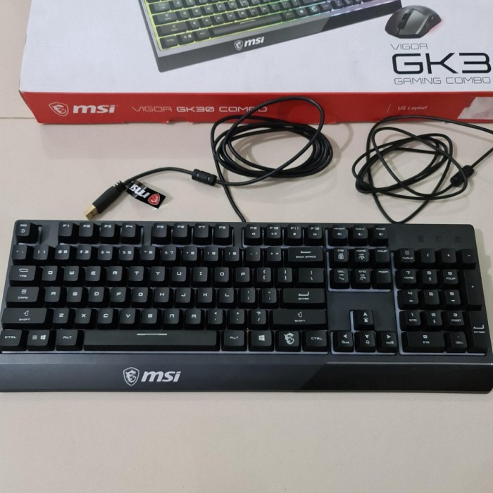 Keyboard Mouse MSI Vigor GK30 Clutch GM11 Mouse RGB Combo Black