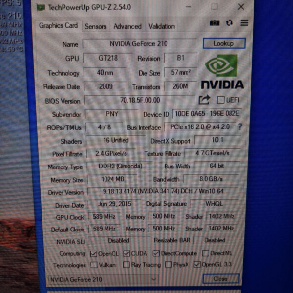 PNY GeForce 210 210 1GB GDDR3 64 Bit - Gambar 5