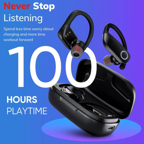 Hinycom K88 Over Ear Stereo Bass LED 100Hr Touch TWS Earbud Bluetooth - Gambar 5