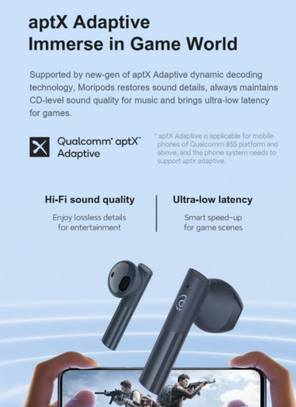 Haylou Moripods T33 Semi In Ear APT X BT 5.2 TWS Earbud Bluetooth - Gambar 7